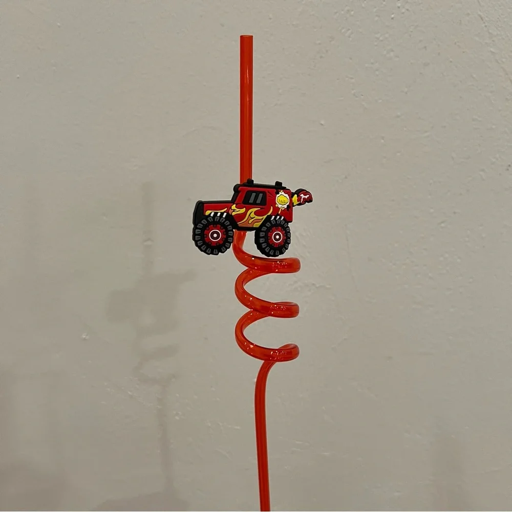 Colorful Swirly Straws with Fun Attachments